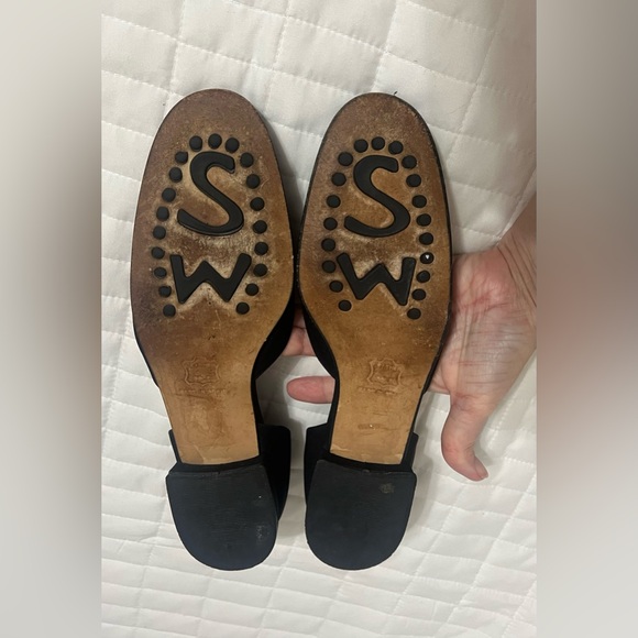 Stuart Whitman black dress flat shoe round toe Size 9 1/2 aaaa (extra slim) - Picture 7 of 8